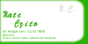 mate czito business card