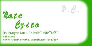 mate czito business card